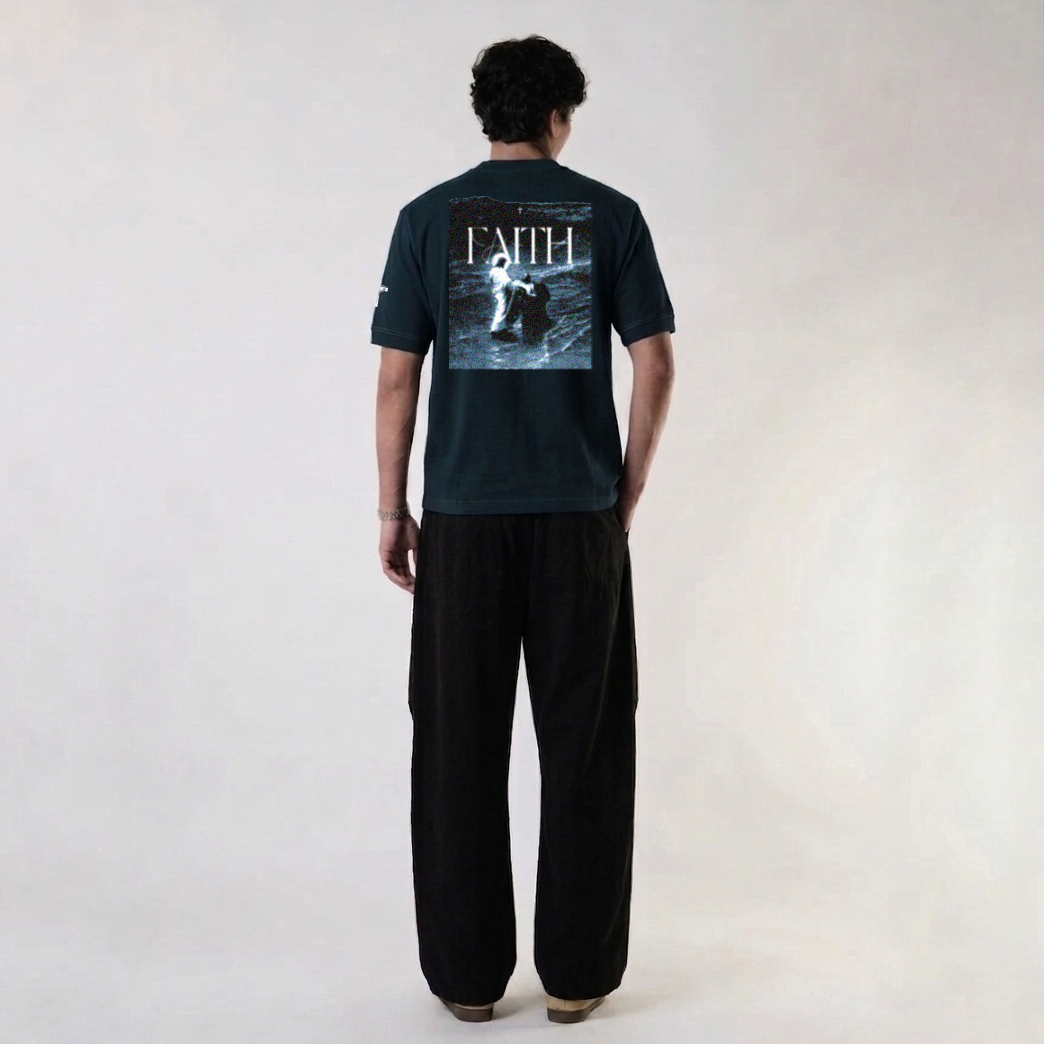 MARK 1:10 "WATERS OF FAITH" T-SHIRT — Christ United faith-forward streetwear, UK