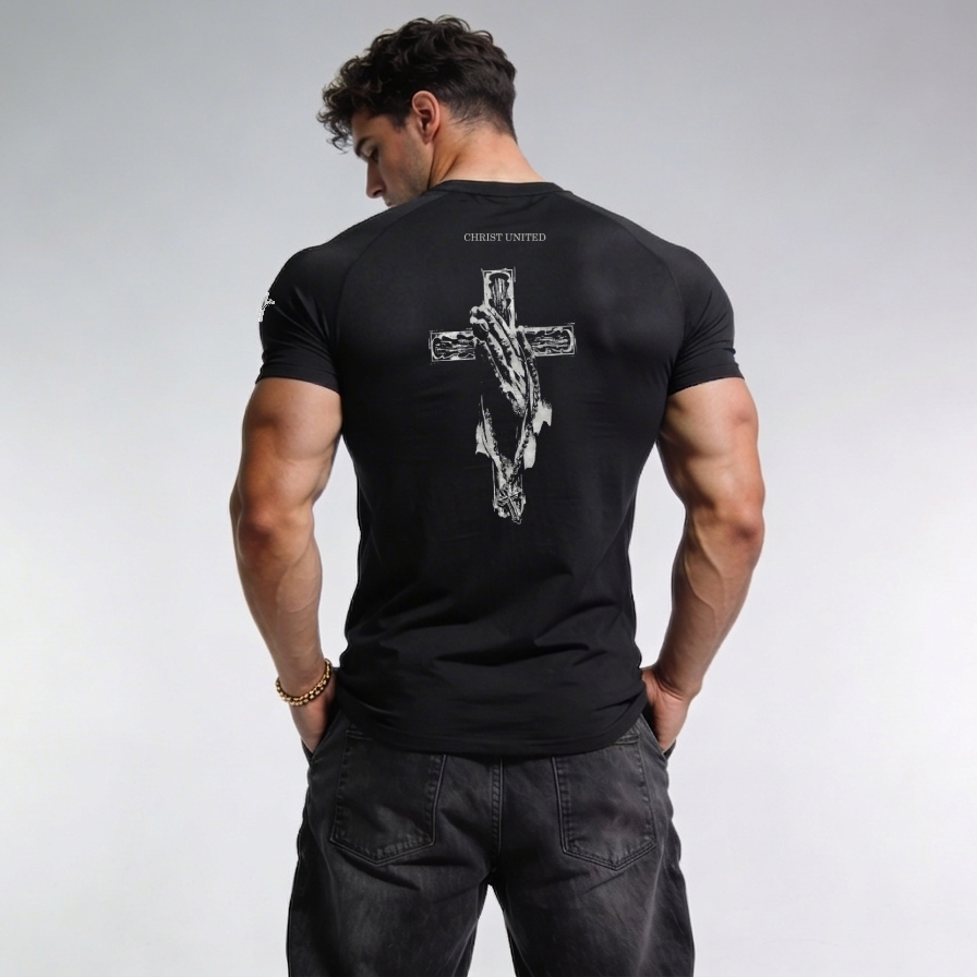 MATTHEW 11:28 'WEARY NO MORE' PERFORMANCE TOP — Christ United faith-forward streetwear, UK