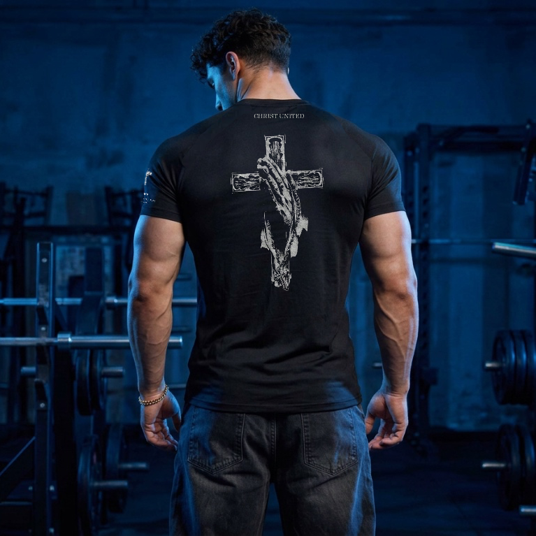 MATTHEW 11:28 'WEARY NO MORE' PERFORMANCE TOP — Christ United faith-forward streetwear, UK