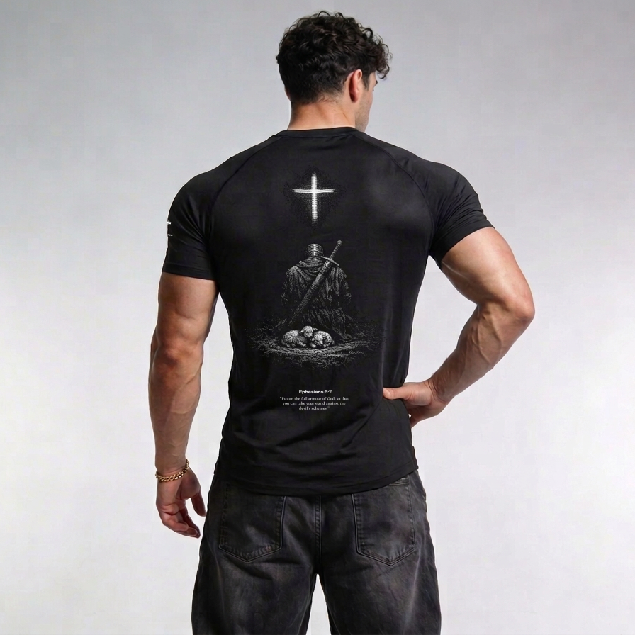 EPHESIANS 6:11 'THE ARMOUR OF GOD' PERFORMANCE TOP — Christ United faith-forward streetwear, UK