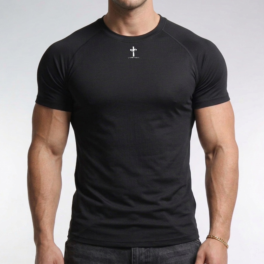 MATTHEW 11:28 'WEARY NO MORE' PERFORMANCE TOP — Christ United faith-forward streetwear, UK