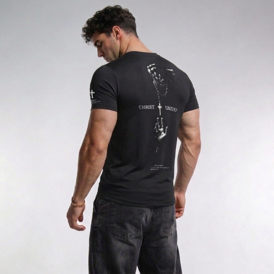 PSALM 63:8 'NEVER LET GO' PERFORMANCE TOP — Christ United faith-forward streetwear, UK